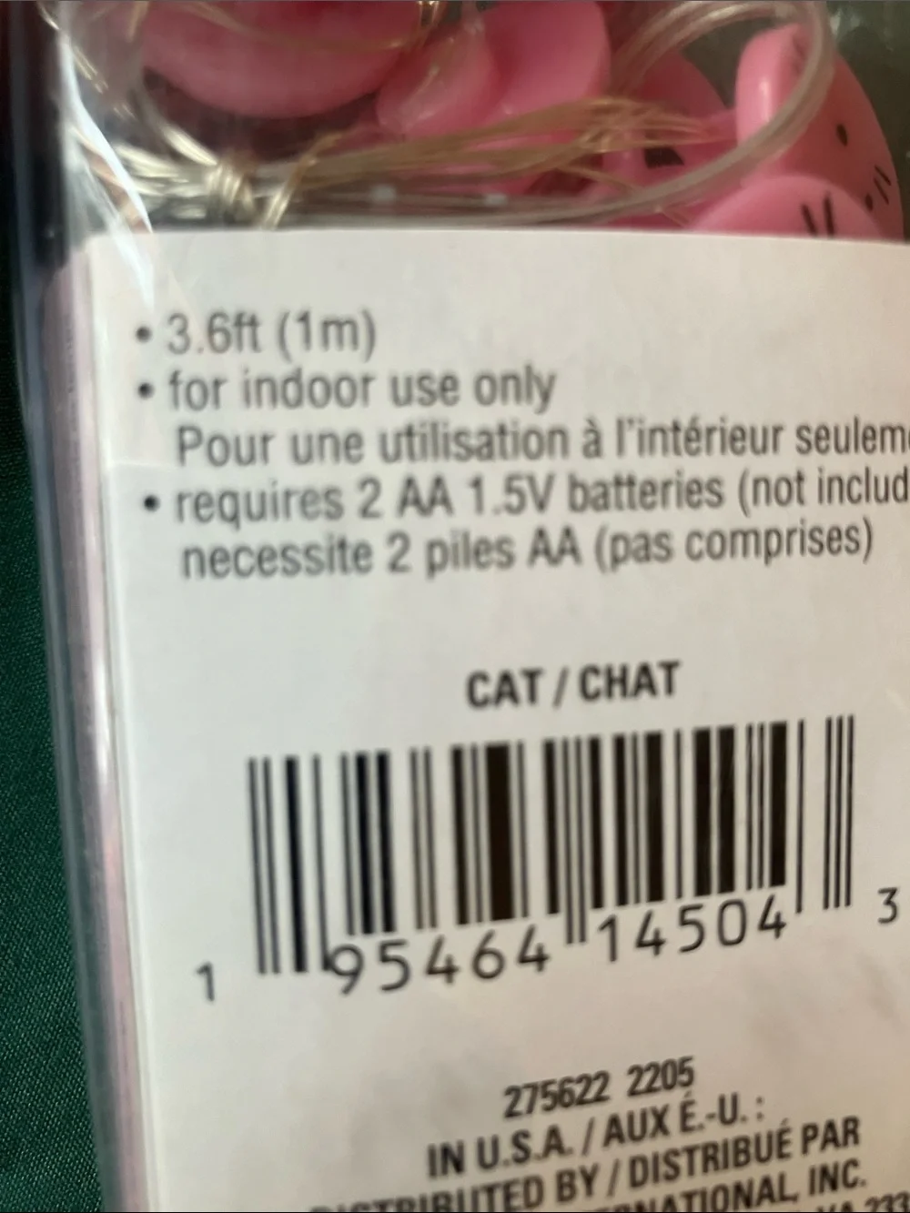 Pink Cat Head String Lights